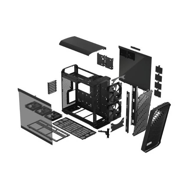 Fractal Design Torrent Black E-Atx Tempered Glass Window High-Airflow Mid Tower Computer Case - Fd-C-Tor1A-01 (Black)