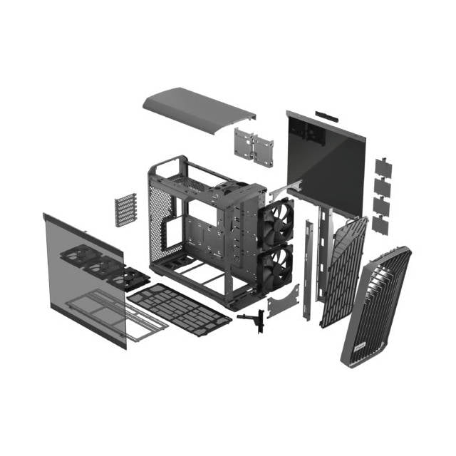 Fractal Design Torrent Gray E-Atx Tempered Glass Window High-Airflow Mid Tower Computer Case - Fd-C-Tor1A-02 (Gray)