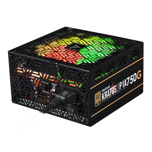 Gamdias Kratos P1A-750G 750W 80 Plus Gold Atx12V V2.4 Power Supply W/ Active Pfc