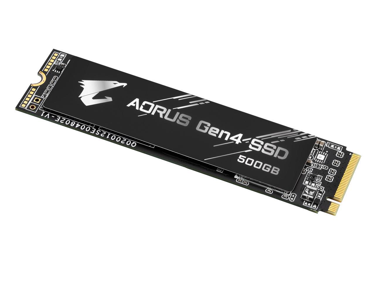 Gigabyte Aorus Gen4 M.2 2280 500Gb Pci-Express 4.0 X4, Nvme 1.3 3D Tlc Internal Solid State Drive (Ssd) Gp-Ag4500G