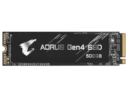 Gigabyte Aorus Gen4 M.2 2280 500Gb Pci-Express 4.0 X4, Nvme 1.3 3D Tlc Internal Solid State Drive (Ssd) Gp-Ag4500G