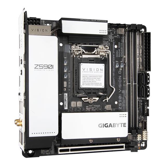Gigabyte Z590I Vision D Socket Lga1200/ Intel Z590/ Ddr4/ Sata3&Usb3.2/ M.2/ Wifi&Bluetooth/ Mini-Itx Motherboard