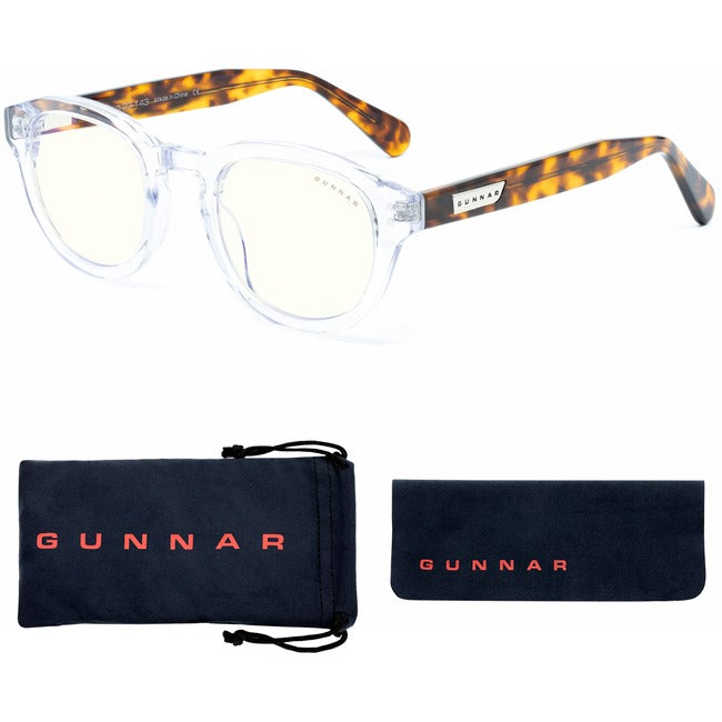 Gunnar Gaming & Computer Glasses - Emery, Crystal/Tortoise, Clear Tint