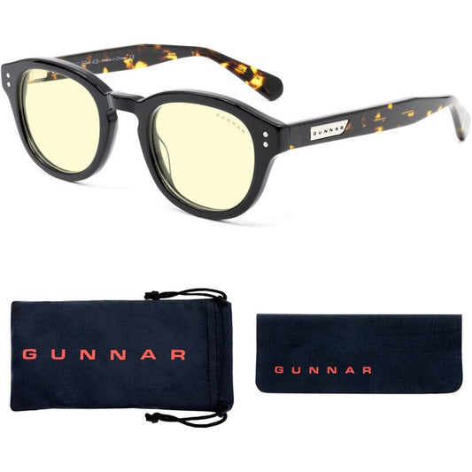 Gunnar Gaming & Computer Glasses - Emery, Onyx/Jasper, Amber Tint