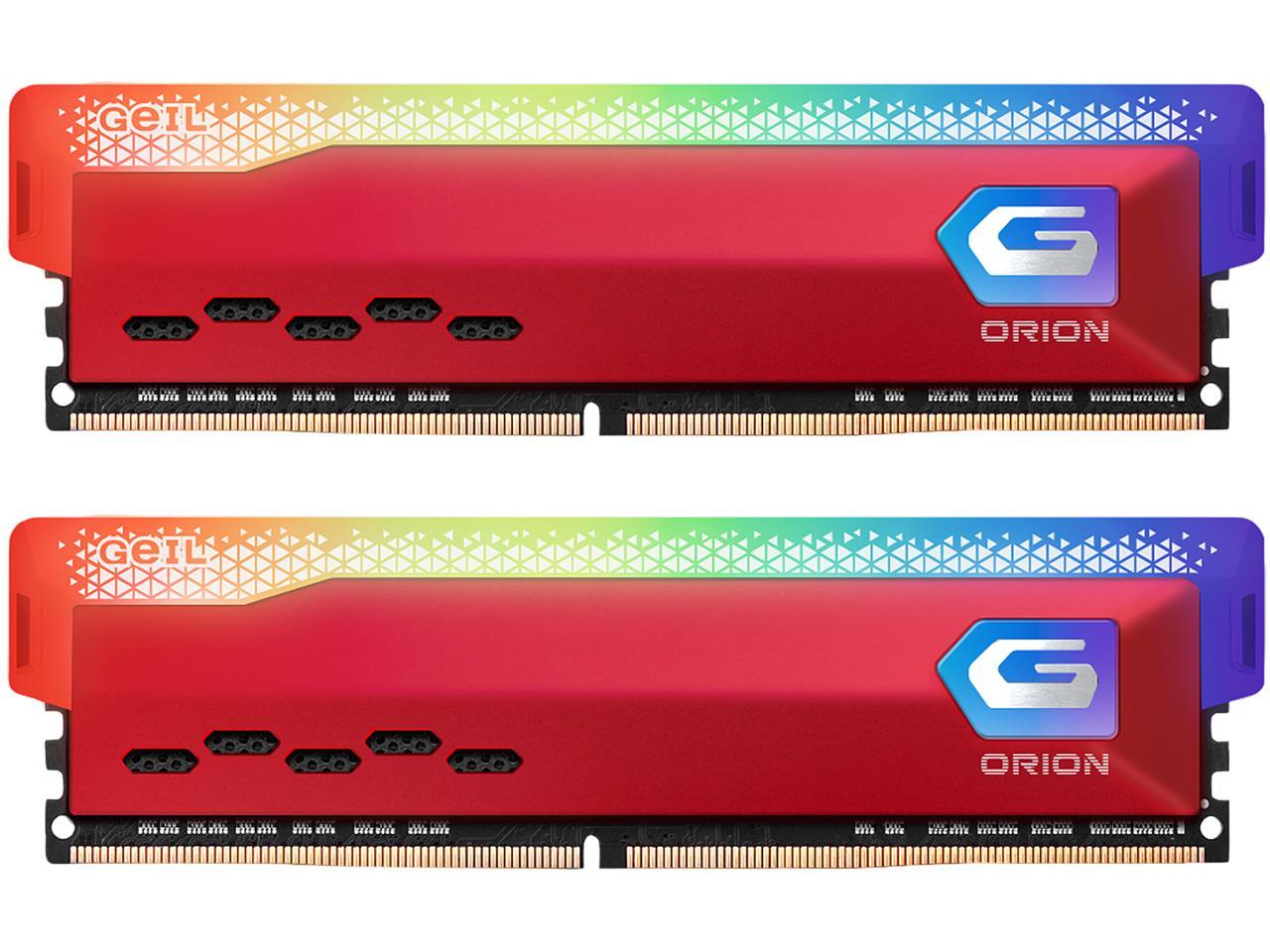 Geil Orion Rgb Amd Edition 16Gb (2 X 8Gb) 288-Pin Ddr4 Sdram Ddr4 3200 (Pc4 25600) Desktop Memory Model Gaosr416Gb3200C16Adc