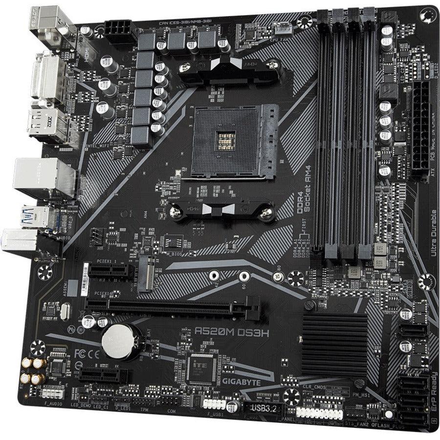 Gigabyte A520M Ds3H Socket Am4/ Amd A520/ Ddr4/ Sata3&Usb3.2/ M.2/ Micro Atx Motherboard