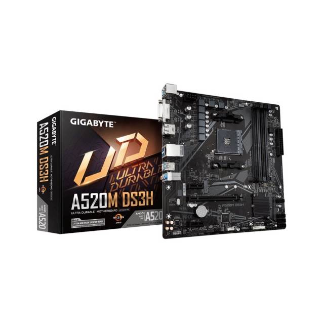 Gigabyte A520M Ds3H Socket Am4/ Amd A520/ Ddr4/ Sata3&Usb3.2/ M.2/ Micro Atx Motherboard