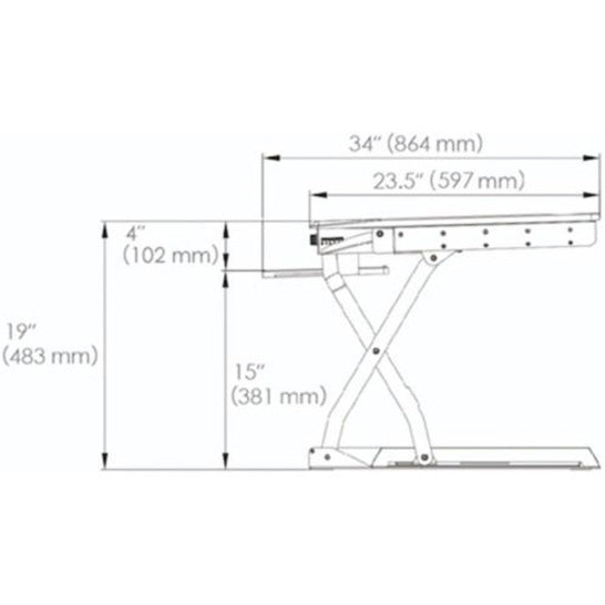 Goldtouch KOV-ELP-B Easylift Pro Sit and Stand Desk with Keyboard Tray