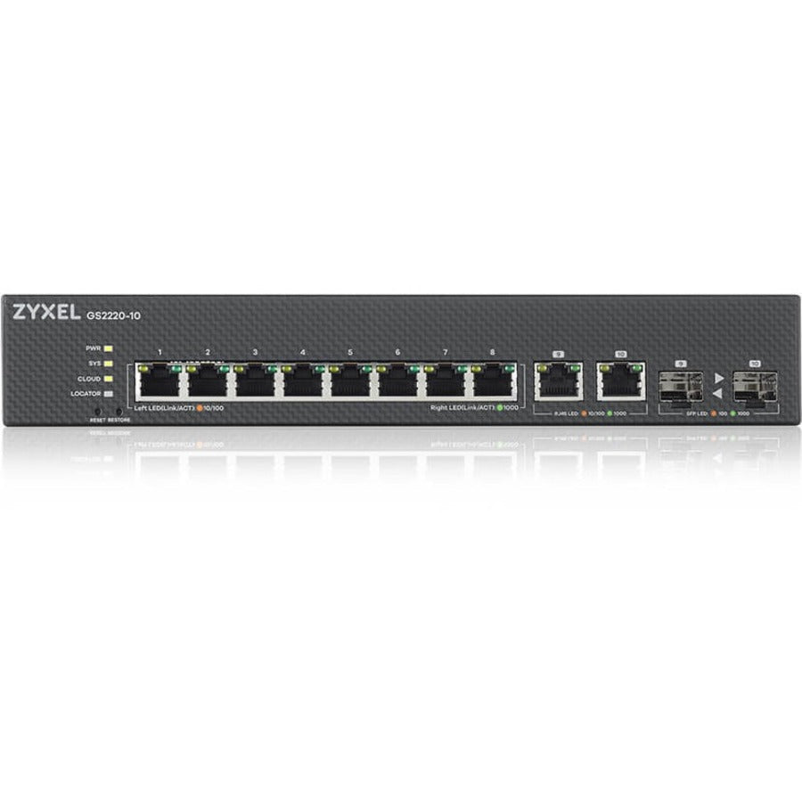 Gs2220-10 Switch 8Port,Managed Gig Switch+1Yr Nebula Pro