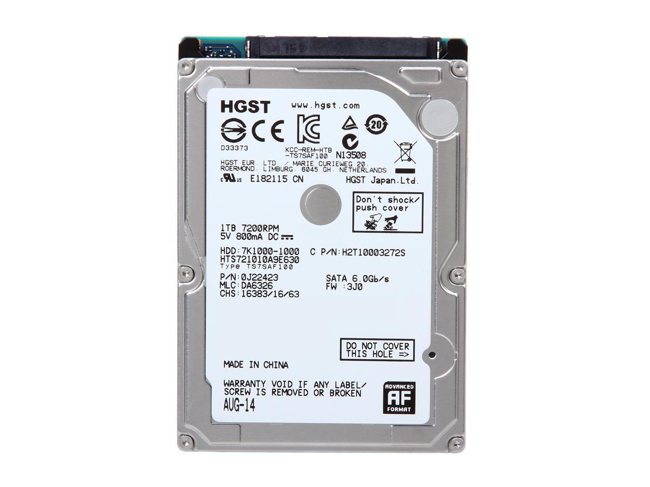 Hgst Travelstar 7K1000 Hts721010A9E630 (0J22423) 1Tb 7200 Rpm 32Mb Cache  Sata 6.0Gb/S 2.5