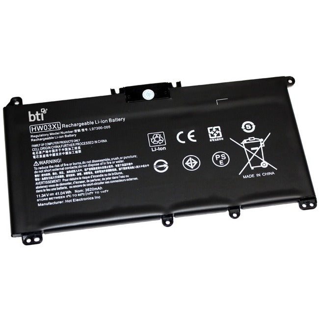 Hp Battery 11.34V 3619Mah 41 W,Bti Repl Batt Hw03Xl L97300-005