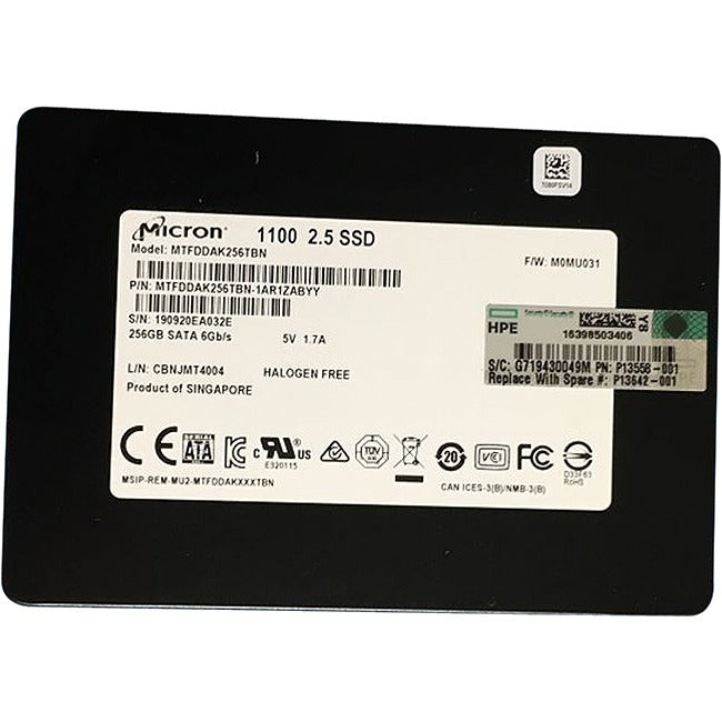 Hpe 256 Gb Solid State Drive - 2.5" Internal - Sata