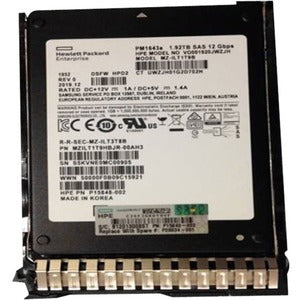 Hpe Pm1643A 1.92 Tb Solid State Drive - 2.5" Internal - Sas (12Gb/S Sas) - Read Intensive