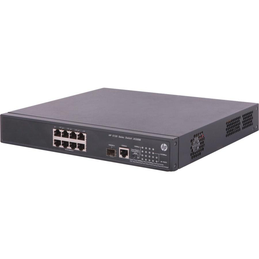 Hewlett Packard Enterprise 5120 8G Poe+ (180W) Si Managed L2 Gigabit Ethernet (10/100/1000) Power Over Ethernet (Poe) 1U Grey