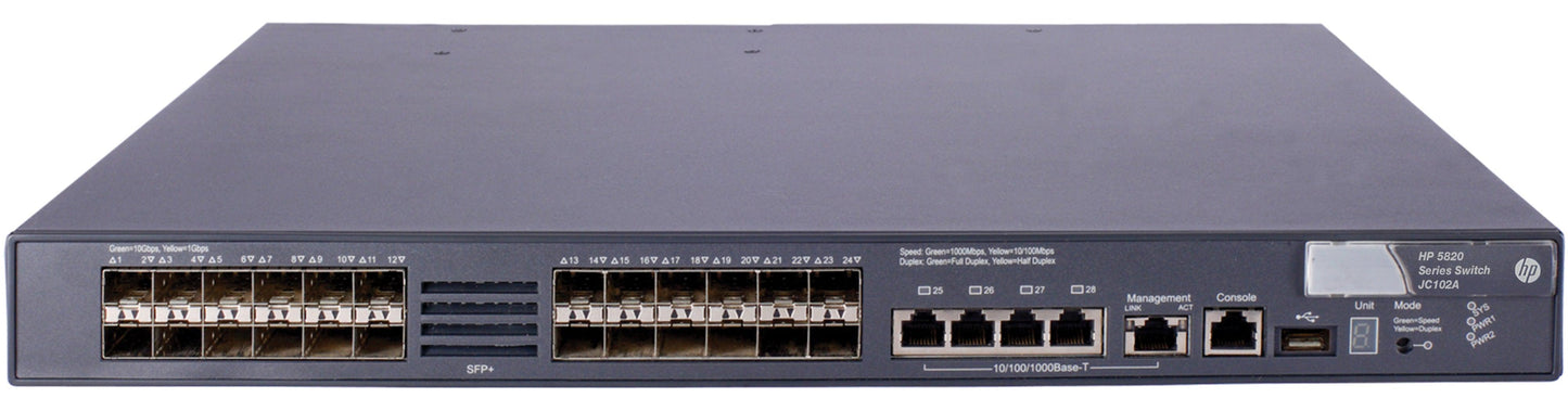 Hewlett Packard Enterprise 5820-24Xg-Sfp+ Managed L3 Gigabit Ethernet (10/100/1000) 1U Grey