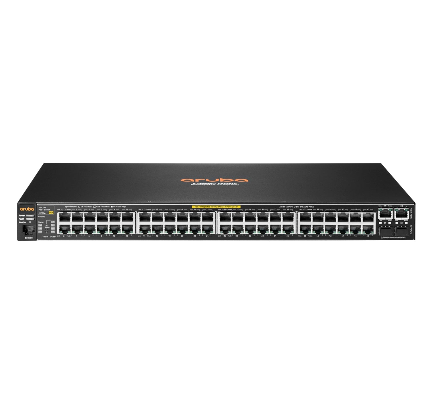 Hewlett Packard Enterprise Aruba 2530 48 Poe+ Managed L2 Fast Ethernet (10/100) Power Over Ethernet (Poe) 1U