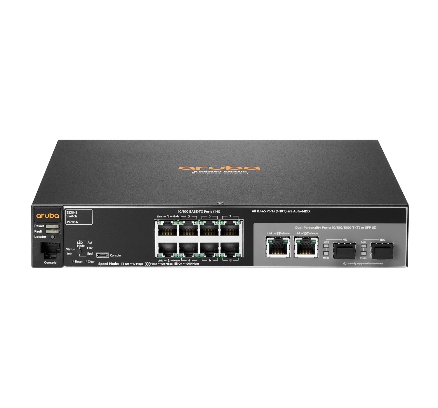 Hewlett Packard Enterprise Aruba 2530 8 Managed L2 Fast Ethernet (10/100) 1U Grey