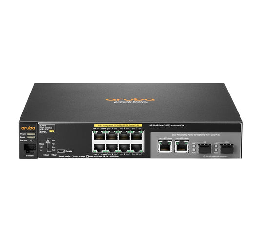 Hewlett Packard Enterprise Aruba 2530 8 Poe+ Internal Ps Managed L2 Fast Ethernet (10/100) Power Over Ethernet (Poe) 1U Grey