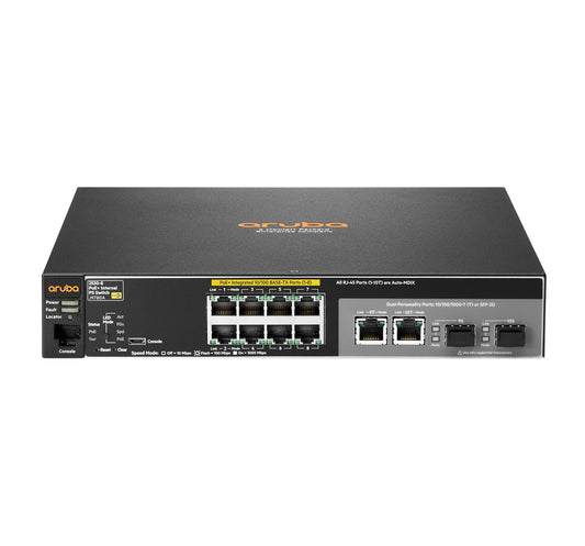 Hewlett Packard Enterprise Aruba 2530 8 Poe+ Managed L2 Fast Ethernet (10/100) Power Over Ethernet (Poe) 1U Grey