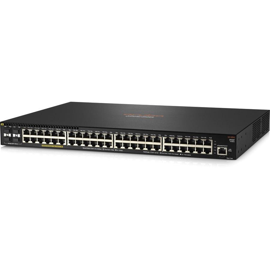 Hewlett Packard Enterprise Aruba 2930F 48G Poe+ 4Sfp+ 740W Managed L3 Gigabit Ethernet (10/100/1000) Power Over Ethernet (Poe) 1U Black
