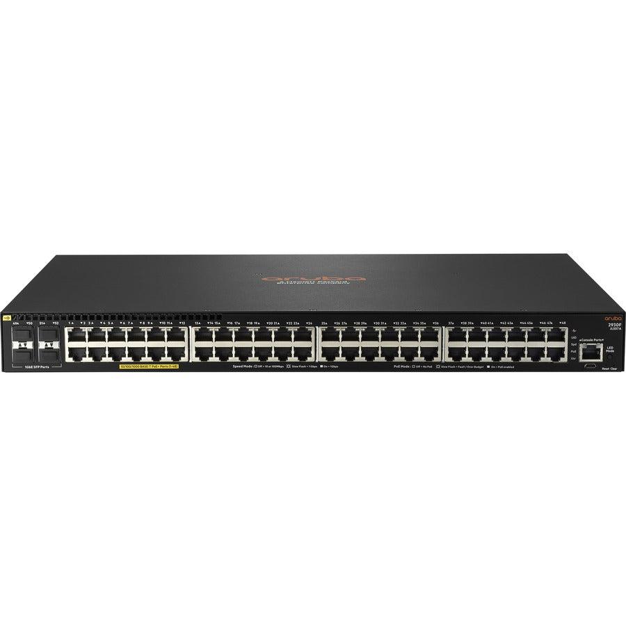 Hewlett Packard Enterprise Aruba 2930F 48G Poe+ 4Sfp 740W Managed L3 Gigabit Ethernet (10/100/1000) Power Over Ethernet (Poe) 1U Grey