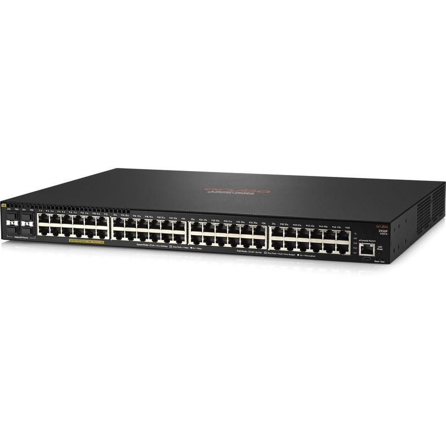 Hewlett Packard Enterprise Aruba 2930F 48G Poe+ 4Sfp 740W Managed L3 Gigabit Ethernet (10/100/1000) Power Over Ethernet (Poe) 1U Grey