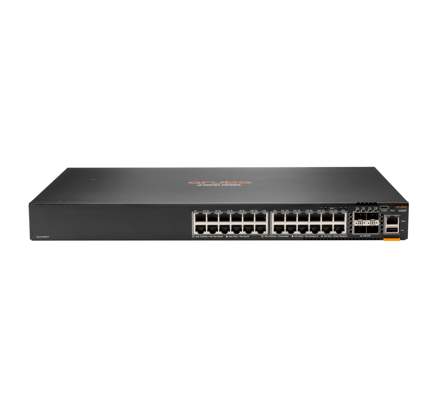 Hewlett Packard Enterprise Aruba 6200F 24G 4Sfp+ Managed L3 Gigabit Ethernet (10/100/1000) 1U Black