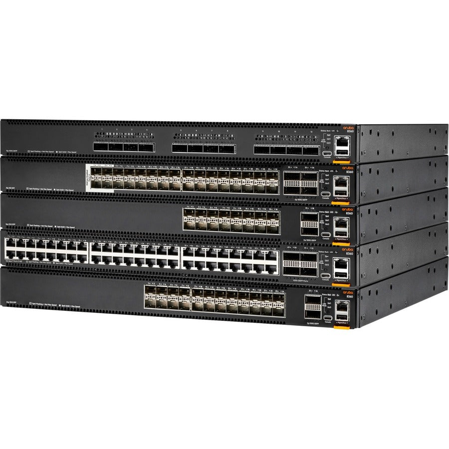 Hewlett Packard Enterprise Aruba 8360-48Xt4C Managed L3 10G Ethernet (100/1000/10000) 1U Black