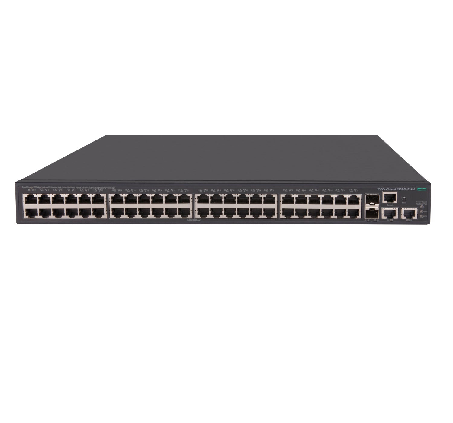 Hewlett Packard Enterprise Flexnetwork 5130 48G Poe+ 2Sfp+ 2Xgt (370W) Ei Managed L3 Gigabit Ethernet (10/100/1000) Power Over Ethernet (Poe) 1U Grey