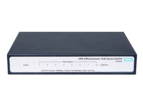 Hewlett Packard Enterprise Officeconnect 1420 8G Unmanaged L2 Gigabit Ethernet (10/100/1000) 1U Grey