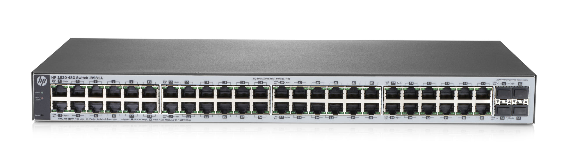 Hewlett Packard Enterprise Officeconnect 1820 48G Managed L2 Gigabit Ethernet (10/100/1000) 1U Grey