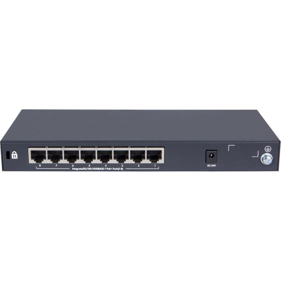 Hewlett Packard Enterprise Officeconnect 1420 8G Poe+ (64W) Unmanaged L2 Gigabit Ethernet (10/100/1000) Power Over Ethernet (Poe) 1U Grey