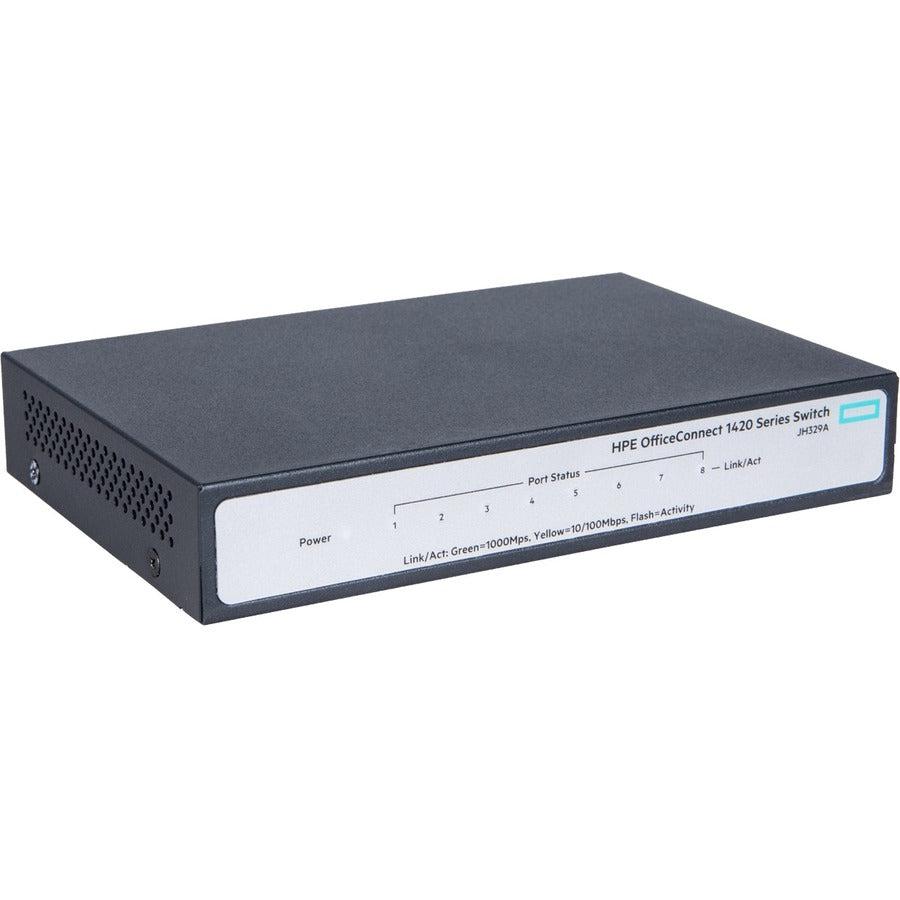 Hewlett Packard Enterprise Officeconnect 1420 8G Unmanaged L2 Gigabit Ethernet (10/100/1000) 1U Grey