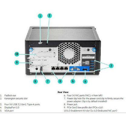 Hewlett Packard Enterprise Proliant Microserver Gen10+ Server 16 Tb 3.4 Ghz 16 Gb Ultra Micro Tower Intel Xeon E 180 W Ddr4-Sdram