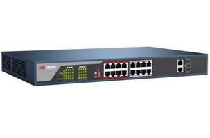 Hikvision Digital Technology Ds-3E0318P-E Network Switch Unmanaged Fast Ethernet (10/100) Power Over Ethernet (Poe) 1U Black