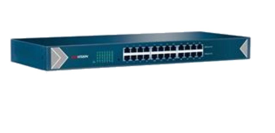 Hikvision Digital Technology Ds-3E0524-E Network Switch Unmanaged L2 Gigabit Ethernet (10/100/1000) 1U Black, Blue