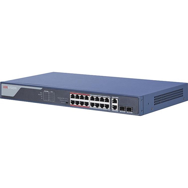 Hikvision Digital Technology Ds-3E0318P-E2 Network Switch Unmanaged Fast Ethernet (10/100) Power Over Ethernet (Poe) 1U Blue, Grey