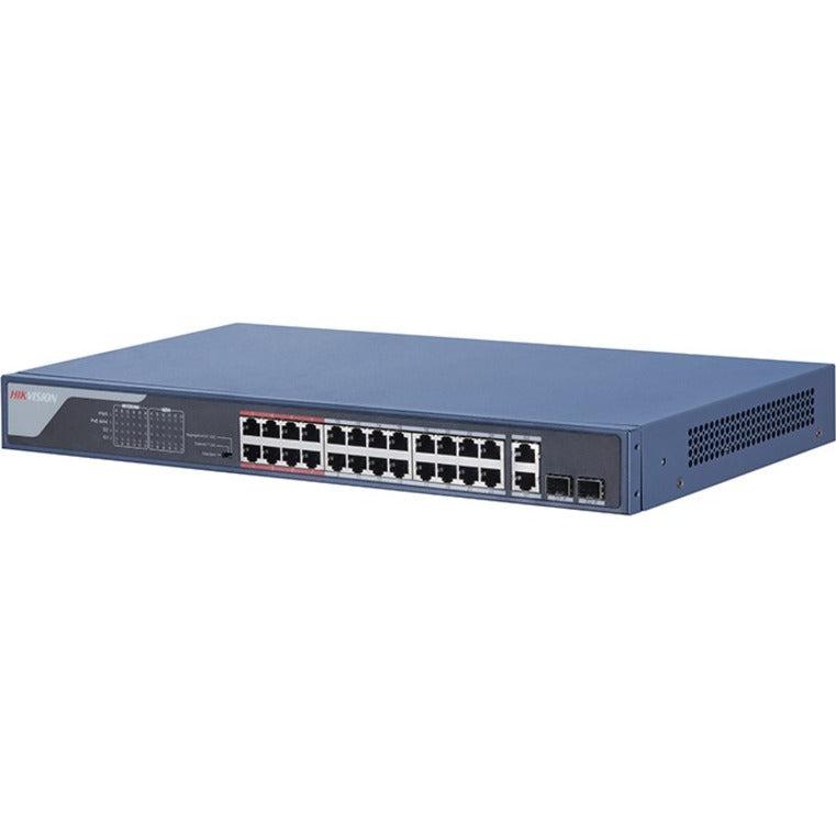 Hikvision Digital Technology Ds-3E0326P-E2 Network Switch Unmanaged Fast Ethernet (10/100) Power Over Ethernet (Poe) 1U Blue, Grey