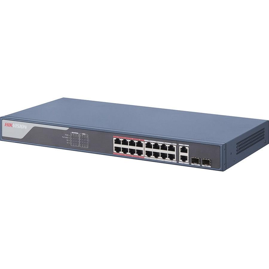 Hikvision Digital Technology Ds-3E1318P-Ei Network Switch Fast Ethernet (10/100) Power Over Ethernet (Poe) Blue