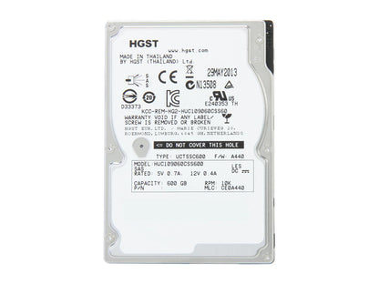 Hitachi Gst Ultrastar C10K900 Huc109060Css600 (0B26013) 600Gb 10000 Rpm 64Mb Cache Sas 6Gb/S 2.5" Internal Enterprise Hard Drive Bare Drive