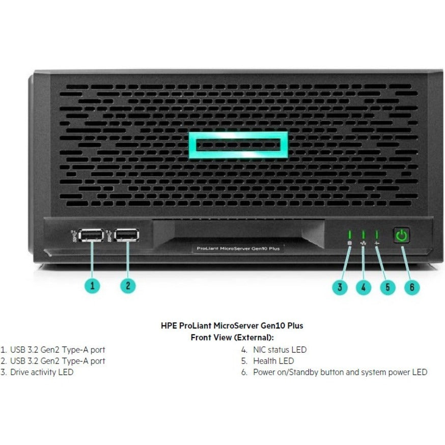 Hpe Proliant Microserver Gen10 Plus Ultra Micro Tower Server - 1 X Intel Xeon E-2224 3.40 Ghz - 16 Gb Ram - Serial Ata/600 Controller