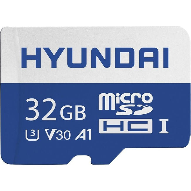 Hyundai 32Gb Microsdhc Uhs-I Memory Card With Adapter, 90Mb/S (U3), Uhd, A1, V30