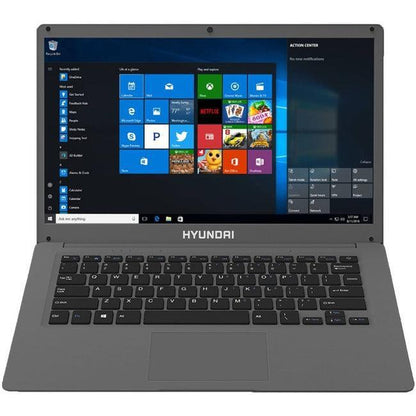 Hyundai Hybook 14.1" Celeron Laptop, 8Gb Ram, 128Gb Ssd, Front Webcam, Rj45, Windows 10 Home, Wifi, Space Grey