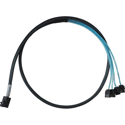 Int Mini-Sas Hd To 4Xsata Cable,Sff-8643 To 4X Sata 1 Meter