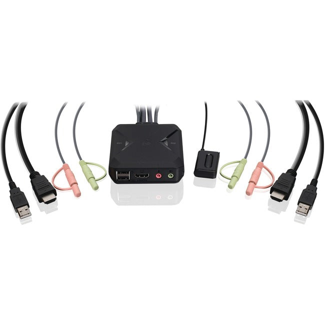 Iogear 2-Port 4K Kvm Switch With Hdmi, Usb And Audio Connections