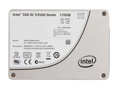 Intel Dc S3500 Ssdsc2Bb120G401 2.5" 120Gb Sata 3.0 6Gb/S Mlc Solid State Drive