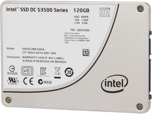 Intel Dc S3500 Ssdsc2Bb120G401 2.5" 120Gb Sata 3.0 6Gb/S Mlc Solid State Drive