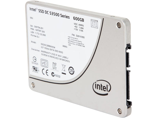 Intel Dc S3500 Ssdsc2Bb600G401 2.5" 600Gb Sata 3.0 6Gb/S Mlc Solid State Drive