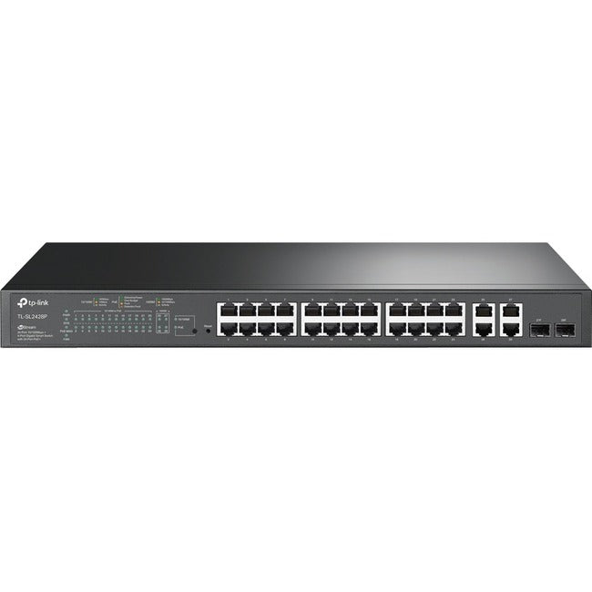 Jetstream 24-Port 10/100Mbps +,4-Port Ggb Smart Sw W/24-Port Poe+