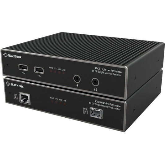 Kvm Ext Catx/Fiber Sh 4K Dp Usb,2.0 Hub Serial Audio Local Video